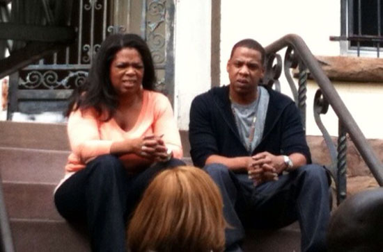 Jay-Z and Oprah in Bed-Stuy, Brooklyn, New York City