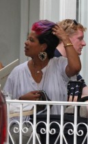 Kelis with her son Knight at Son Cubano in New York City (August 8th 2009)