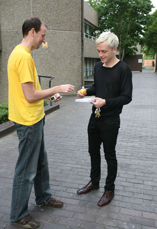 Mr. Hudson (aka Ben Hudson) leaving the GMTV studios in London (August 6th 2009)