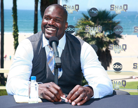 Shaquille O'Neal at a press conference for his new ABC reality show "Shaq Vs."