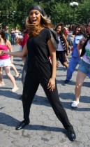 Tyra Banks on location in Union Square, New York City for a taping of "The Tyra Banks Show" (August 17th 2009)