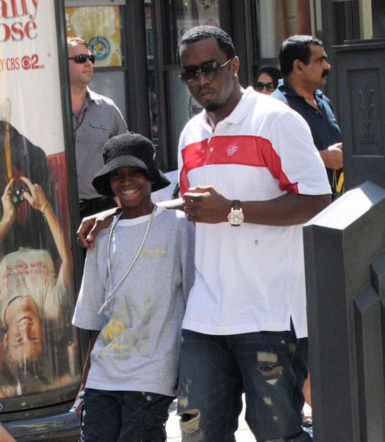Diddy and his son Christian leave the movies in Los Angeles (September 26th 2009)