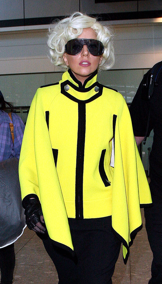 Lady Gaga arriving at Heathrow Airport in London (September 8th 2009)