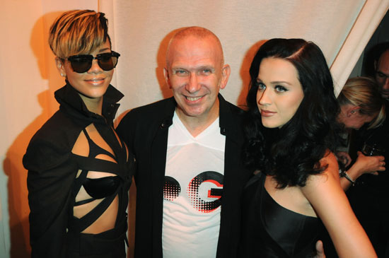 Rihanna, Jean-Paul Gaultier and Katy Perry // Jean-Paul Gaultier Pret a Porter Fashion Show (Paris Womenswear Fashion Week 2009)