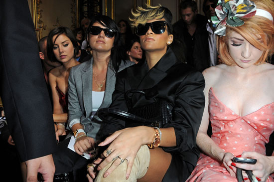 Rihanna and Nicola Roberts (from Girls Aloud) // Vivienne Westwood Pret a Porter Fashion Show (Paris Womenswear Fashion Week 2009)