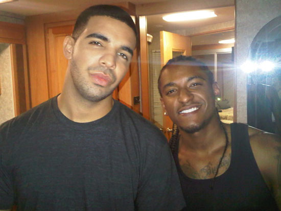 Drake & Lloyd on the set of Young Money & Lloyd's new "Bedrock" music video