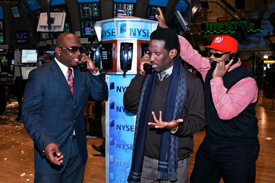 Boyz II Men on the trading floor of the New York Stock Exchange - November 24th 2009