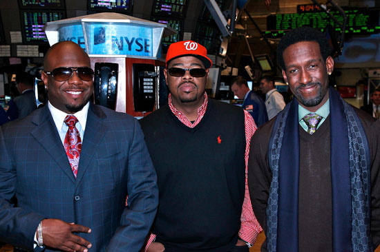 Boyz II Men on the trading floor of the New York Stock Exchange - November 24th 2009