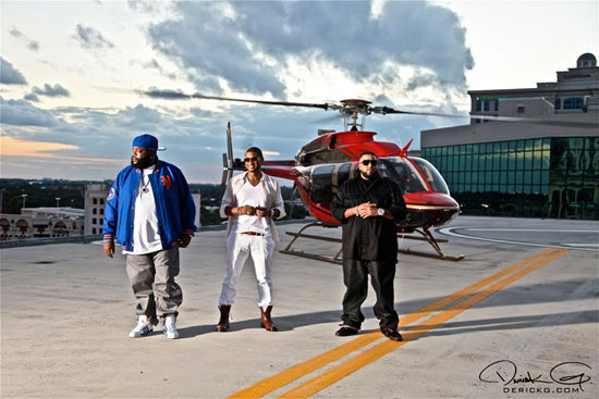 Rick Ross, Usher and DJ Khaled // "Fed Up" music video shoot