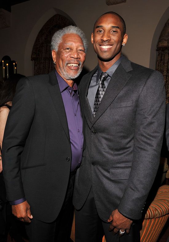 Morgan Freeman and Kobe Bryant