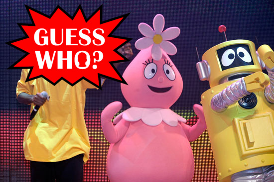 GUESS WHO?!: Rapper Performing at the "Yo Gabba Gabba! : There's A Party In My City" Live Show in Los Angeles