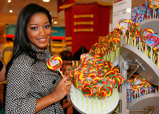 Keke Palmer visits FAO Schwarz on 5th Avenue in NYC