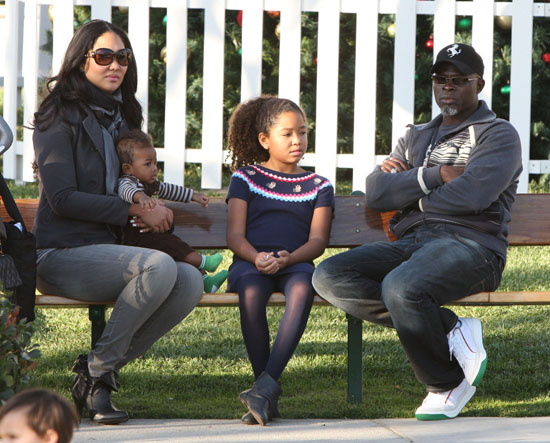 Kimora Lee, Ming and Djimon Hounsou at Cross Creek Park in Malibu, CA (November 22nd 2009)