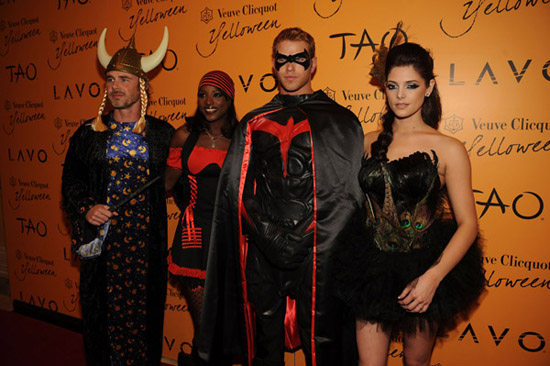 Sam Trammell, Rutina Wesley, Kellan Lutz and Ashley Greene // Veuve Clicquot's Yelloween At TAO And LAVO in Vegas