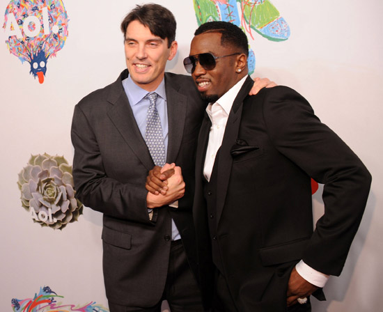 AOL CEO Tim Armstrong and Diddy // AOL's Party Celebrating Their Independence