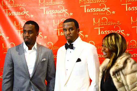 Sean "Diddy" Combs and his mother Janice // Madame Tussauds in New York City