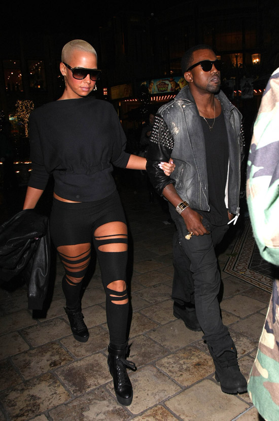 Kanye West & Amber Rose leave a movie theater in Hollywood after catching "Avatar" - December 22nd 2009