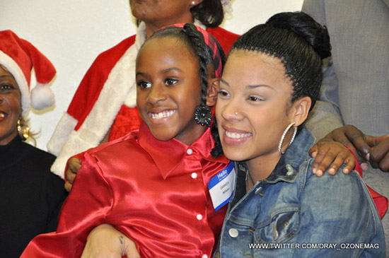 Keyshia Cole delivers Christmas gifts to foster children at ActsFullGospel Church in East Oakland, CA