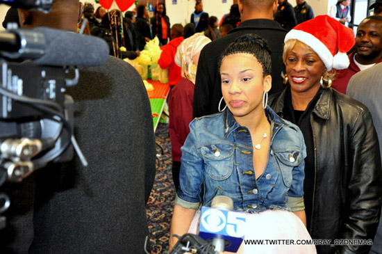 Keyshia Cole delivers Christmas gifts to foster children at ActsFullGospel Church in East Oakland, CA