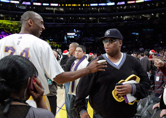 Cee-Lo & Kobe Bryant // Los Angeles Lakers vs. Cleveland Cavaliers basketball game in LA - December 25th 2009
