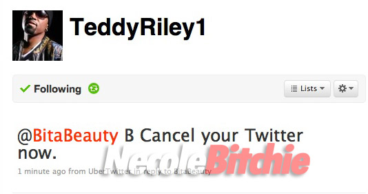 Teddy Riley and his daughter fighting about his girlriend on Twitter