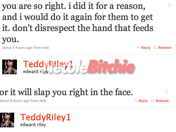 Teddy Riley and his daughter fighting about his girlriend on Twitter