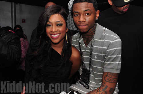 Trina and Soulja Boy // Nicki Minaj & Trina's Birthday Party at Studio 72 in Atlanta - December 4th 2009