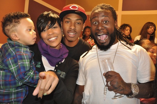 Monica, her son Romelo, Ben J of the New Boyz and T-Pain // Regine Carter's (Lil Wayne and Toya's daughter) 11th Birthday Party in Atlanta