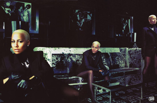 Amber Rose's fashion spread in the December 2009/January 2010 Issue of VIBE Magazine
