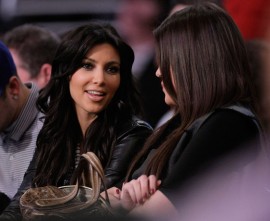 Kim and Khloe Kardashian // Los Angeles Lakers vs. Golden State Warriors Basketball Game in LA - January 3rd 2010