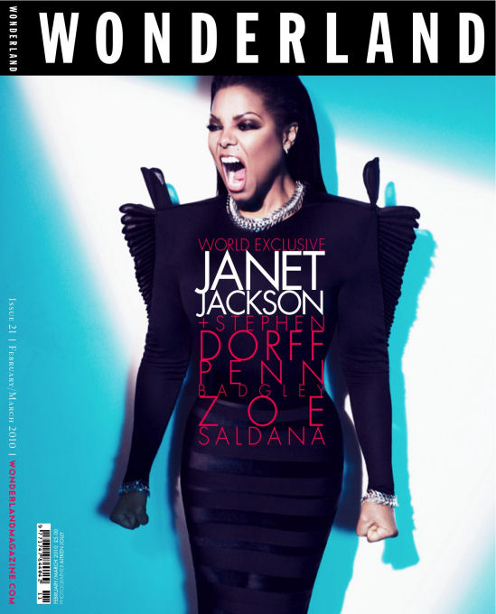Janet Jackson is gracing the cover of the March 2010 issue of Wonderland 