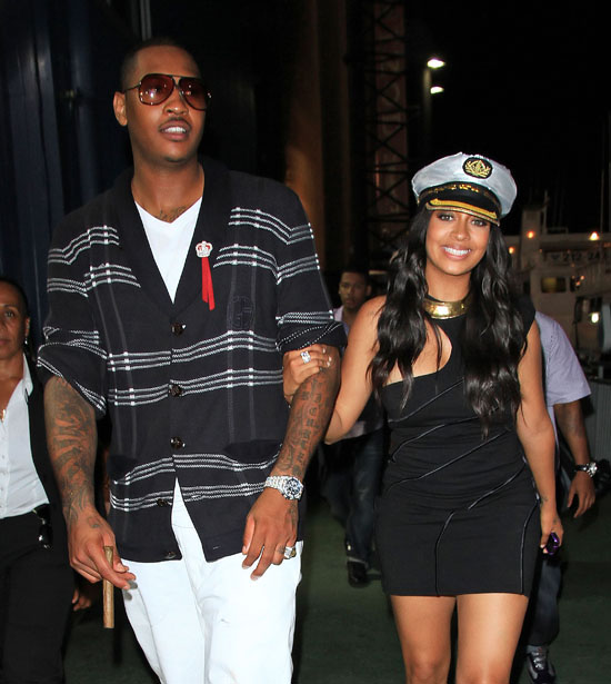 Today is a big day for NBA basketball star Carmelo Anthony and his fiancee, 