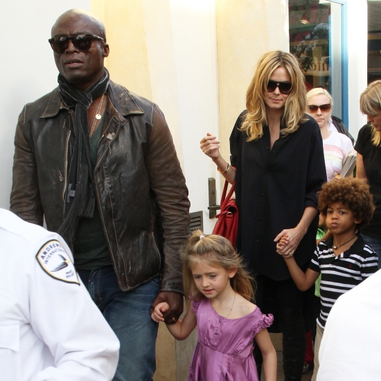 heidi klum and seal children. Dad Seal was holding their