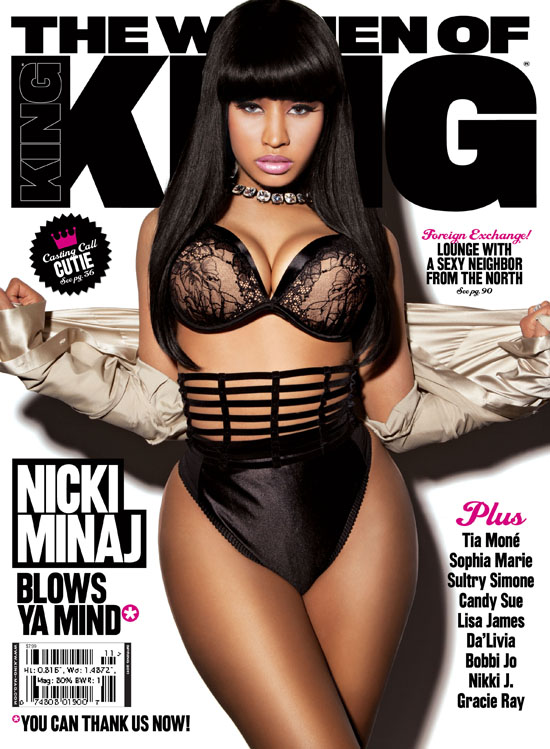 nicki minaj king magazine cover. Nicki Minaj shows off her sexy