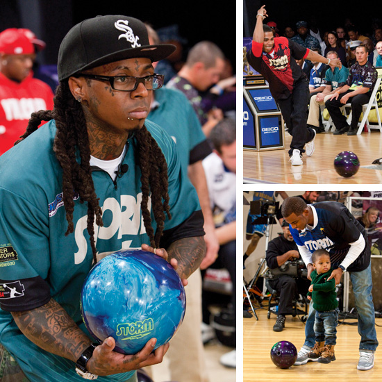 Lil Wayne put his bowling skills to good use in his hometown Tuesday (Dec 