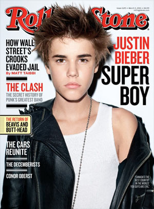 justin bieber rolling stone magazine cover. Justin Bieber shows off his