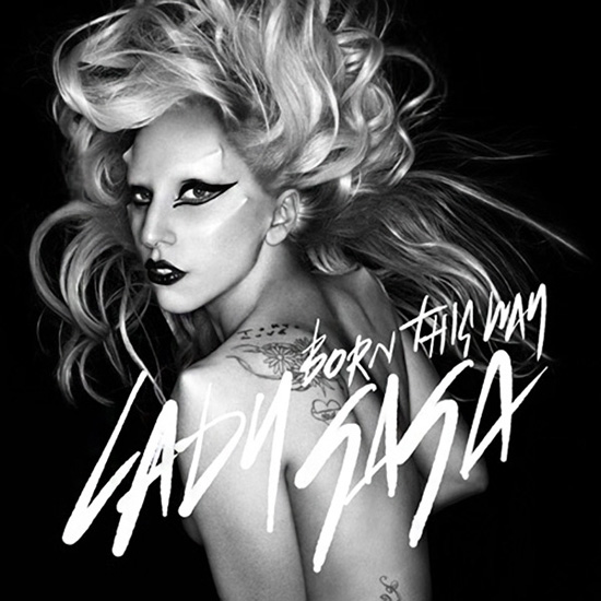lady gaga born this way album cover hq. A naked Lady Gaga shows up in