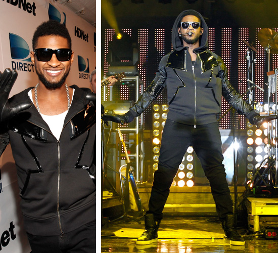 Usher hit the stage Saturday