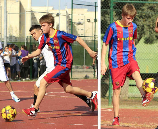 justin bieber playing soccer 2011. Justin Bieber was spotted