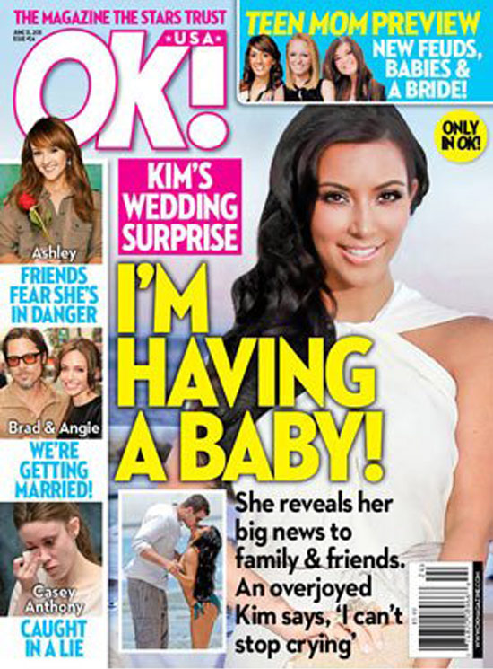 kim kardashian pregnant magazine. Magazine, Kim Kardashian has