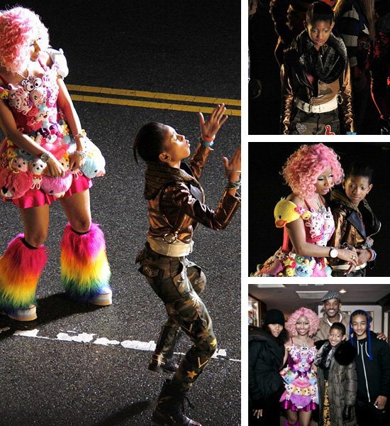 Nicki Minaj Wears Custom Made Stuffed Animal Dress For Willow Smith's Video  Shoot