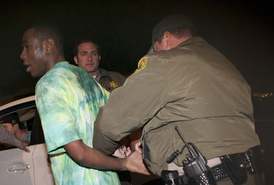 tyler creator arrested vandalism hollywood well tmz reported