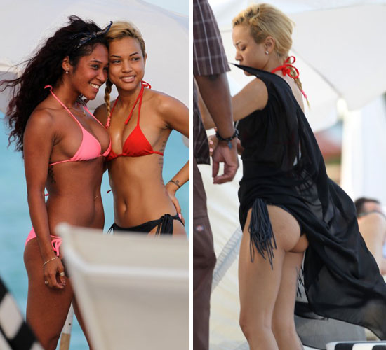 Karrueche Tran Gets Cheeky On Miami Beach Without Boyfriend Chris Brown Photos