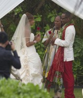 Bobby Brown and Alicia Etheridge at their wedding
