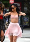 rihanna see through top 05 100x140 Rihanna Flashes Her Nipples in See Through Bra Top [PHOTOS]