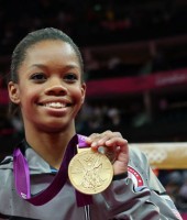 Gabby Douglas with her gold medal -- 2012 London Olympics
