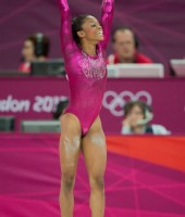 Gabby Douglas competing at the 2012 London Olympics