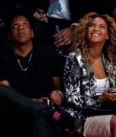 Jay-Z & Beyonce at the 2013 NBA All-Star Game