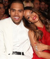 Chris Brown and Rihanna at the 2013 Grammys
