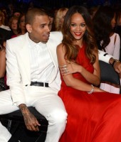 Chris Brown and Rihanna at the 2013 Grammys